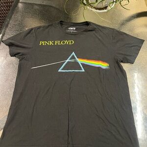 Pink Floyd Black Tee with Prism and Spectrum Design